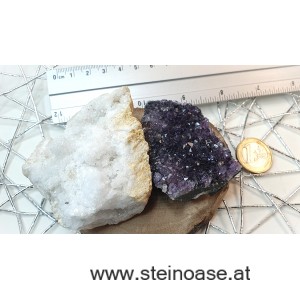 Set Reinigen & Aufladen mit Amethyst + Schneequarz